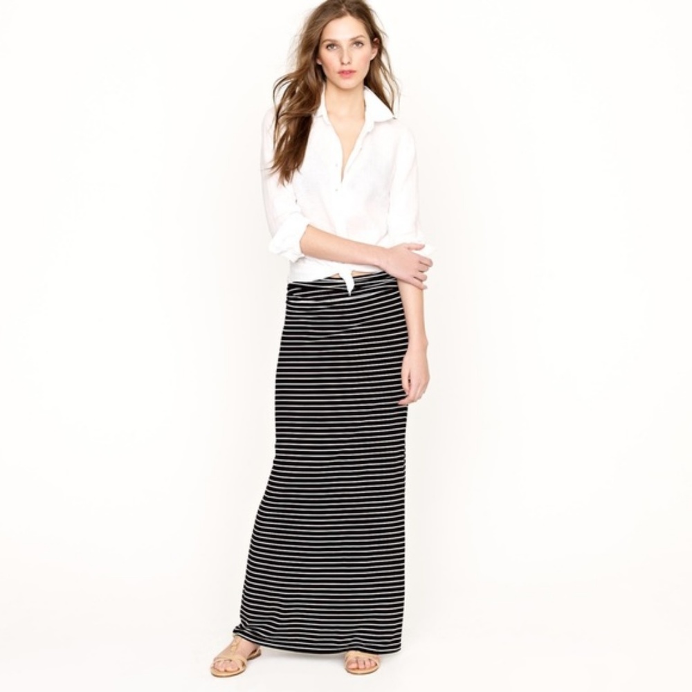 J. Crew Striped Maxi Skirt